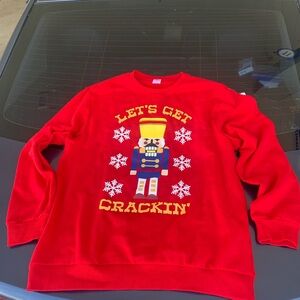 Vintage 90s Holiday Time Red Nutcracker Crewneck Sweater
